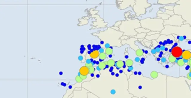Proyección sobre la disminución del agua dulce en la década de 2050.